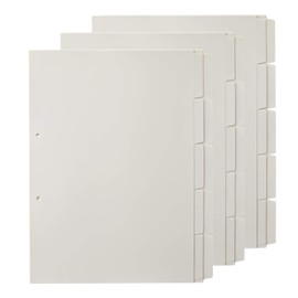 Plus Index A4, 2 Holes, Removable Labels, Non-Printed, 5 Stacks, 98-081 x 3, Total of 30 Sheets