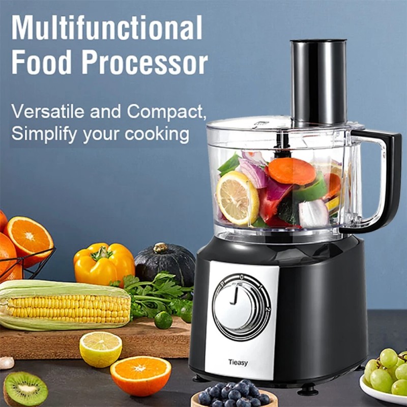 Tieasy 10 Cup Food Processor 600W Multifunctiona