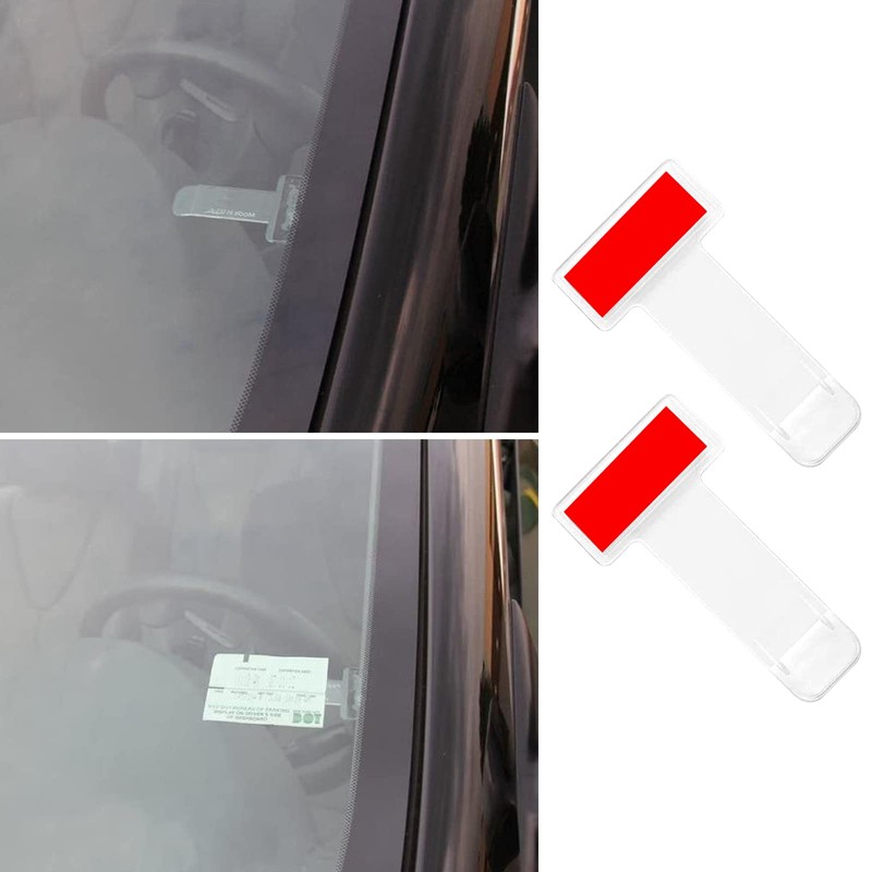 Devenirriche 4 Pcs Windshield Ticket Holder, Parking Ticket Holder Car