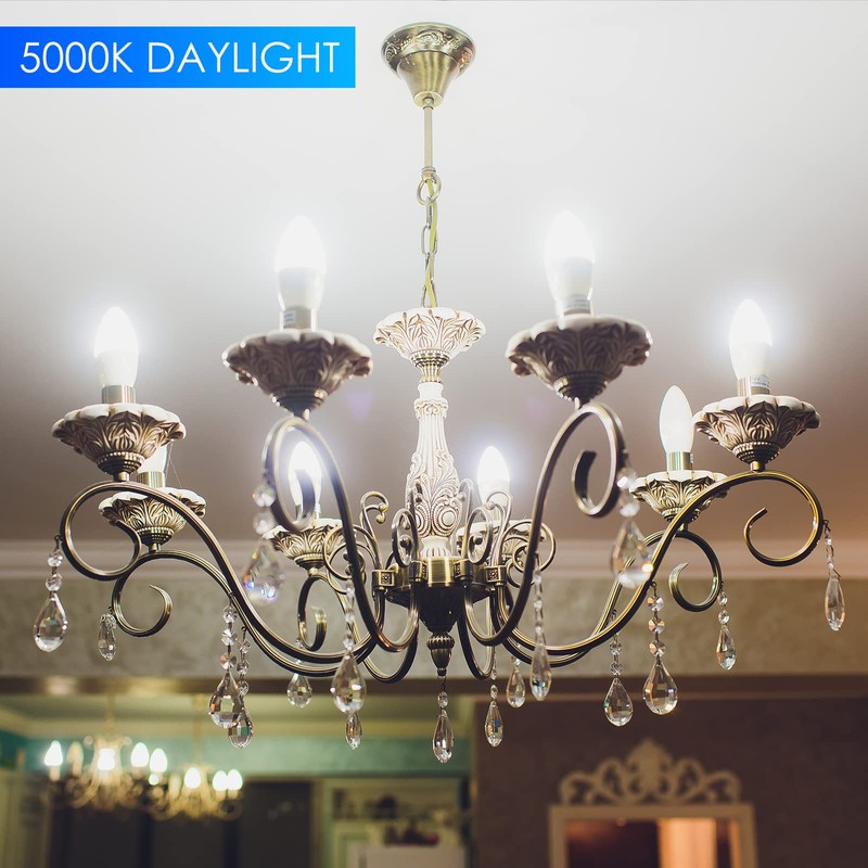 Energetic E12 LED Candelabra Light Bulbs 5.5W (60 Watt Equivalent),