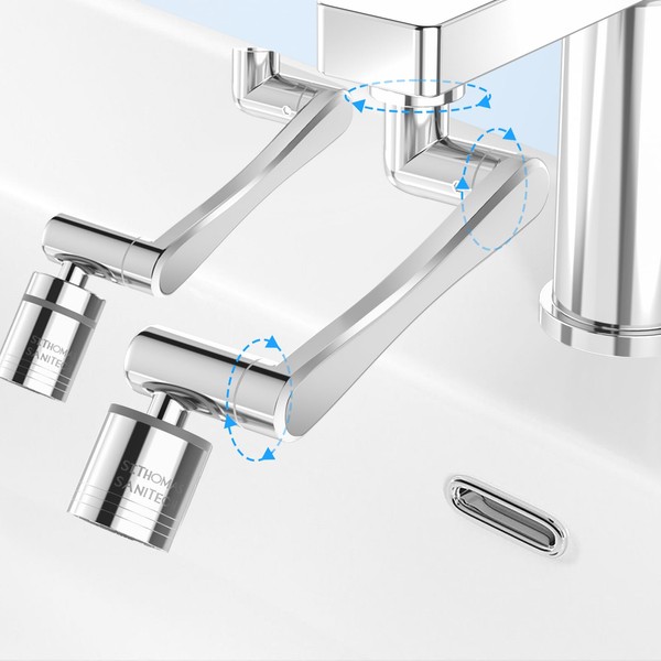 2 PC ST.THOMAS 1080°Swivel Faucet Extender,360° Swivel Robotic Arm Faucet