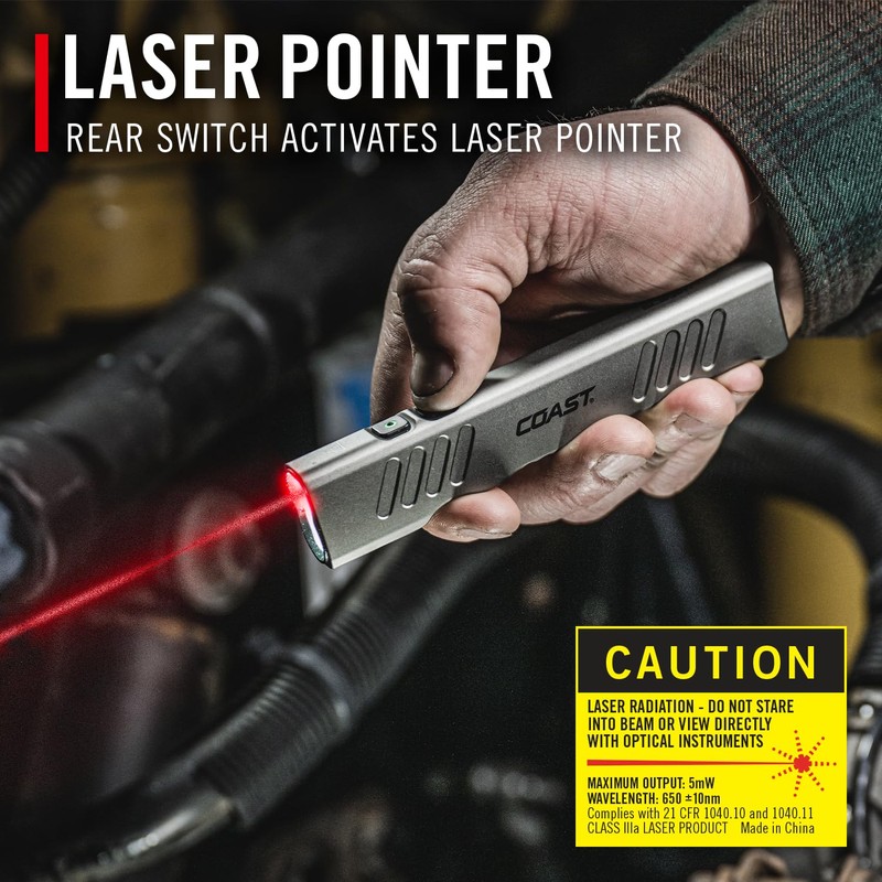 Coast Slayer Laser 1000 Lumen USB-C Rechargeable LED Flashlight with
