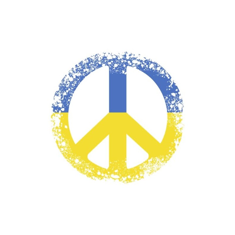 Spreadshirt Peace Ukraine Sticker, 10 x 10 cm, White Glossy