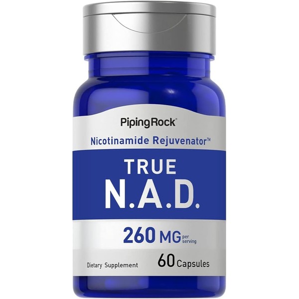 True NAD 260 mg 60 Capsules | Nicotinamide Rejuvenator Anti Aging Support | Non-GMO, Gluten Free Supplement