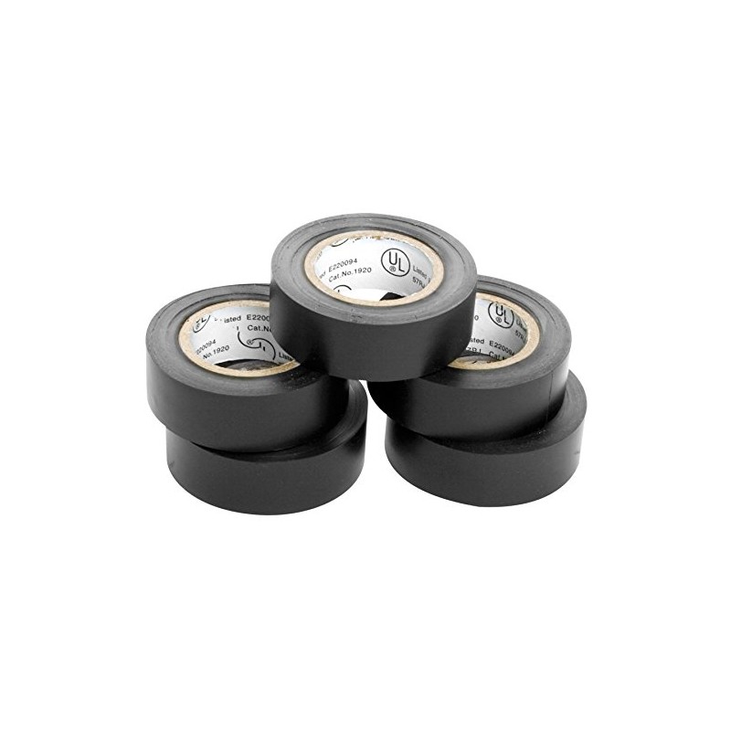 Performance Tool W548 5pk Black Electrical Tape