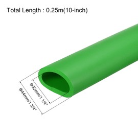 sourcing map Foam Grip Tubing Handle Grips 32mm ID 44mm OD 10" Green for Utensils, Fitness, Tools Handle Support