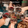 GAINWELL Metallic Wine Glass Markers 8Pcs, Non-Toxic, Food-Safe, Dishwasher-Safe, Wine