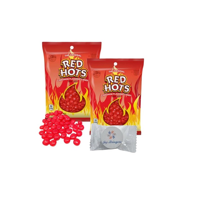 Original Red Hots Cinnamon Flavored Candy 2 Bags (4.5 Oz