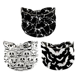 YEPO Wide Hair Bands For Women Knotted Headband Pumpkin Designs Womens Head Wraps Cute Bat Design Headbands Accessories 3pcs/Pack