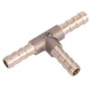 TKSE 3-Way Hose Connector, Brass Tee 3-Way Fuel Hose Connector