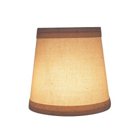 Aspen Creative 32714-6B, Empire Clip-On Chandelier Lamp Shade, Off White, 3" Top x 4" Bottom x 4" Slant Height, Set of 6