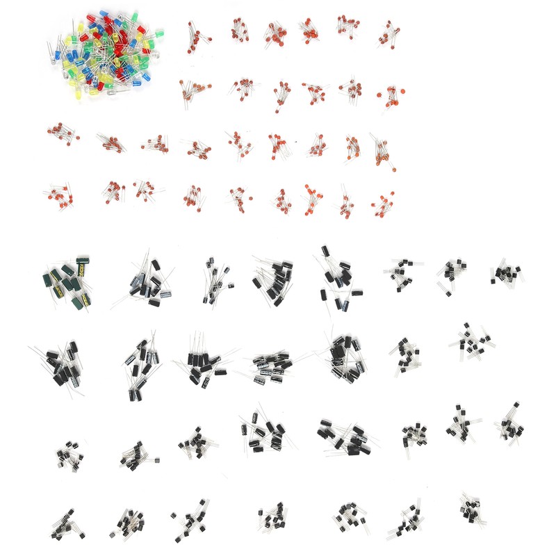 Super Electronic Component Kit 7 Values Set Resistor Diode Capacitor