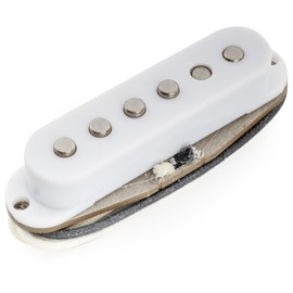 Musiclily Pro ST-60S Staggered Alnico 5 Single Coil Neck Pickup for Strat Style Electric Guitar, White