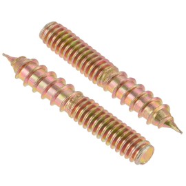 TOP-VIGOR 10Pcs 1/4-20" x1-1/2 Hanger Bolts, Double Headed Bolts Self Tapping Screw, Double Ended Dowel Screws, Threaded Lag Wood Screws and Machine Bolts for Wood Joint Furniture