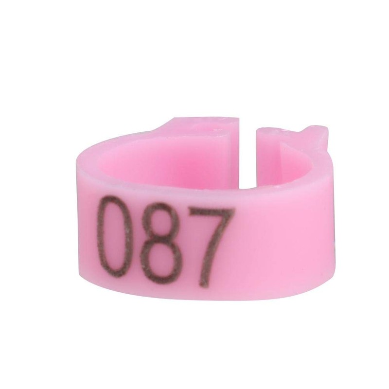 6 Colours 100 Pieces/Bag 8 mm 001-100 Numbered Plastic Bird