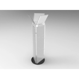 FixtureDisplays Frosted Acrylic 3 Sided Gridwall Display Rack Versatile and Removable Panels