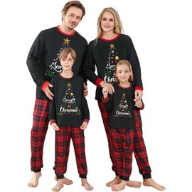Nicoxijia Christmas Family Pajamas Sets Xmas Matching Family Pajama Family Christmas Pjs Matching Holiday Xmas Sleepwear Set (Dog, XXL, Red)
