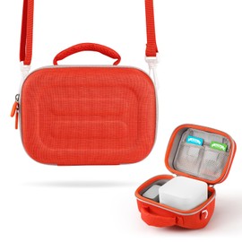 Travel Case Compatible with Yoto Player (3rd Gen.), Protective Hard Case Carrier Compatible with Audio Player (3rd Gen.), Kids Audio Card Portfolio Case Designed to Children’s Speaker Plays (Orange)