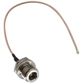 HCFeng RG178 N Type Female to IPEX/u.fl Pigtail Cable IPX/u.fl to N Type Female Pigtail RG178 Cable for PCI Wi-Fi Card Wireless Router Gateway External Antenna etc. [20cm/0.65ft]