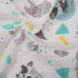 Baby Sleeping Sack Muslin Summer, Soft Cotton Wearable Blanket, Baby Sleep Bag Breathable,2 Way Zipper,0.5 TOG