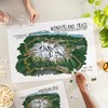 Mount Rainier National Park, Line Drawing, Wonderland Trail (1000 Piece
