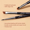 Jessup Eyeliner Brush Set, 3 Pieces, Professional Precision Eyeliner Brush,