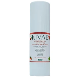 KIVAE Serum Facial Nutritivo y Revitalizante con 8 activos – Rosa Mosqueta, Jojoba, Argán, Ácido Hialurónico, Niacinamida 5%, Aloe Vera, Colágeno y Vitamina E – Cuidado facial diario –30 mL