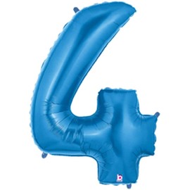 Betallic Number 4 Balloon, 40", Blue