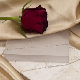 Carissima Gold Women's 9 ct White Gold 1.3 mm Round Belcher Chain Necklace of Length 46 cm/18 Inch