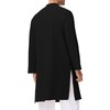 LVCBL Kaftan Men's Muslim Robe Neck Long Sleeve Kaftan Button