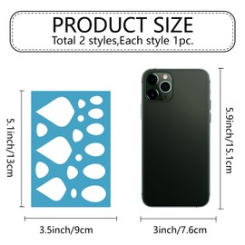 GORGECRAFT 2 Styles Teardrops Earrings Making Template Reusable Acrylic Cutting Stencil Leaf Ellipse Egg Geometric Patterns Template for Tear Drop Leather Bracelets Jewelry Making DIY Crafts 13x9cm