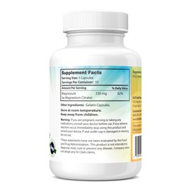 Magnesium Citrate, 110mg 100 Gelatin Capsules