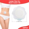 50PCS Flower Petal Castor Oil Patches for Belly Button, Self-Adhesive