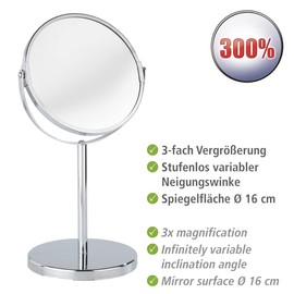 WENKO Kosmetik-Standspiegel Assisi Ø 17 cm