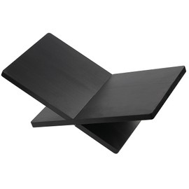 Book Stand for Reading - Solid Wood Book Holder for Open and Closed Books, Cookbook, Magazines, Textbooks (Black)