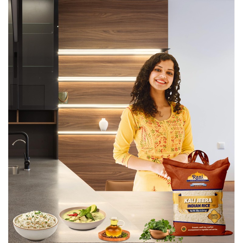 Rani Kali Jeera Indian Rice 160oz (10lbs) 4.54kg Cloth Bag
