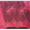 Nice Dark Red Mesh Scalloped Lace French design embroidery Fabric