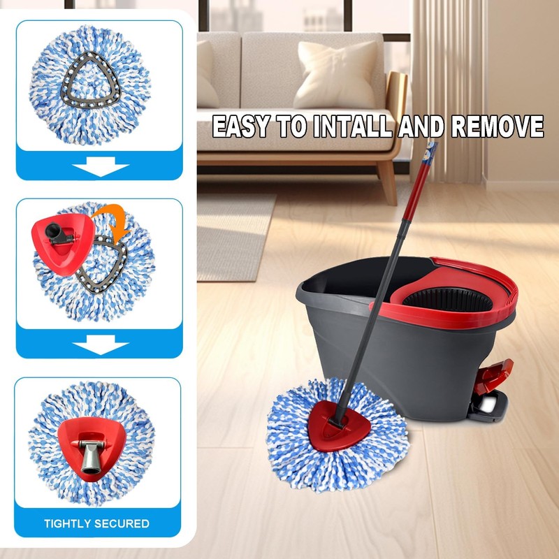 Easywring 1-Tank System,Mop Replacement Heads for O-Ceda Mop Replace Head,