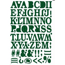 Consonant Letters Design -Green- Sticker sticker set character - 1 Sheet dimensions 27 cm x 18 cm