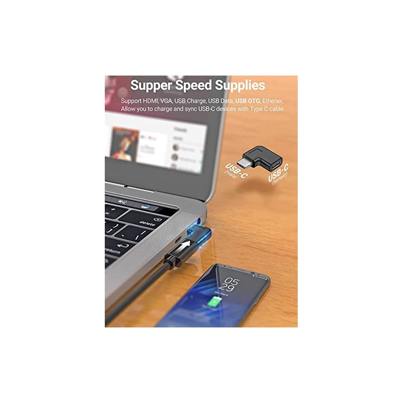 CABLEPELADO USB-C Adapter Right Angled | 90° USB-C Adapter |