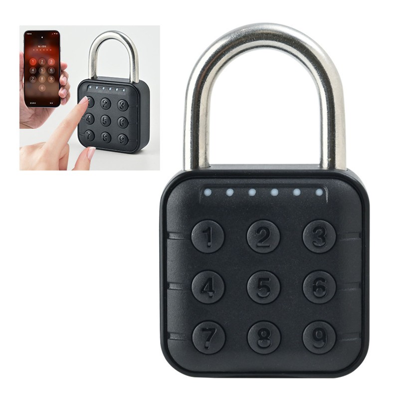 6 Digit Password Lock Electronic Combination Lock IP67 Waterproof Padlock