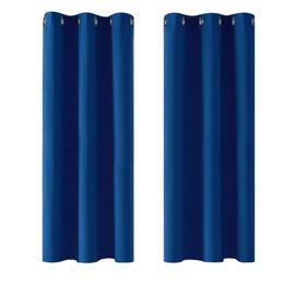 Deconovo Window Treatments Thermal Insulated Blackout Curtains Eyelet Curtains for Girls Bedroom Royal Blue 42 x 54 Inch 2 Panels