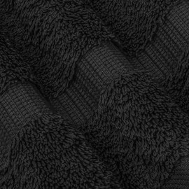 Chakir Turkish Linens 100% Cotton Premium Turkish Towels for Bathroom | 30'' x 60'' Large Bath Towels (4 Piece, Black)