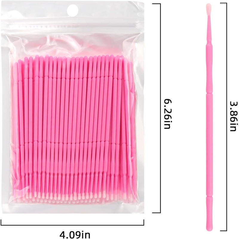 500 microcepillos aplicadores, microhisopos, varitas desechables para rímel de pestañas,