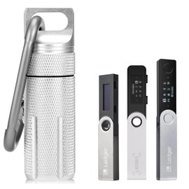 BIU-BOOM Aluminum Alloy Waterproof & Shockproof Case for Ledger Nano X/S Plus, YubiKey 5/5C NFC Case, USB Thumb Drives – Secure Portable Storage for Cryptocurrency Cold Wallet(Silver)