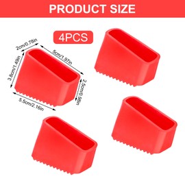 UOCAI Pack of 4 50 x 20 mm Universal Rubber Feet for Ladders, Replacement Ladder Caps Replacement Feet for Ladders Non-Slip Ladder Feet Ladder Foot Cover Ladder Feet Ladder Foot Covers Protective Caps