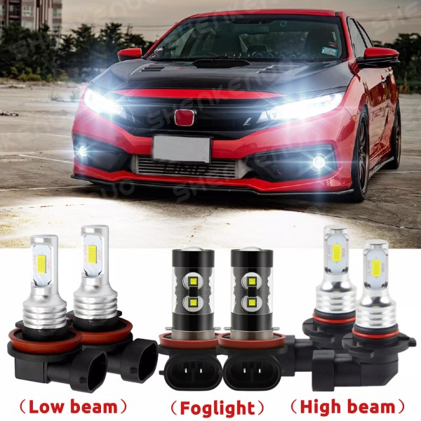 SHENKENUO For Honda Civic 2016 2017-2019 2020 - 6x LED