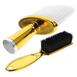 OHPHCALL Hair Brush Set 2pcs Hair Cutting Tools Barber Brush Cleaning Salon Use