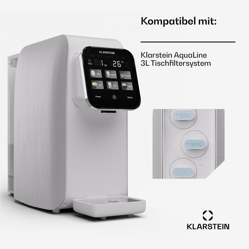 Klarstein Reverse Osmosis Filter, PAC Replacement Filter for Tap Water,