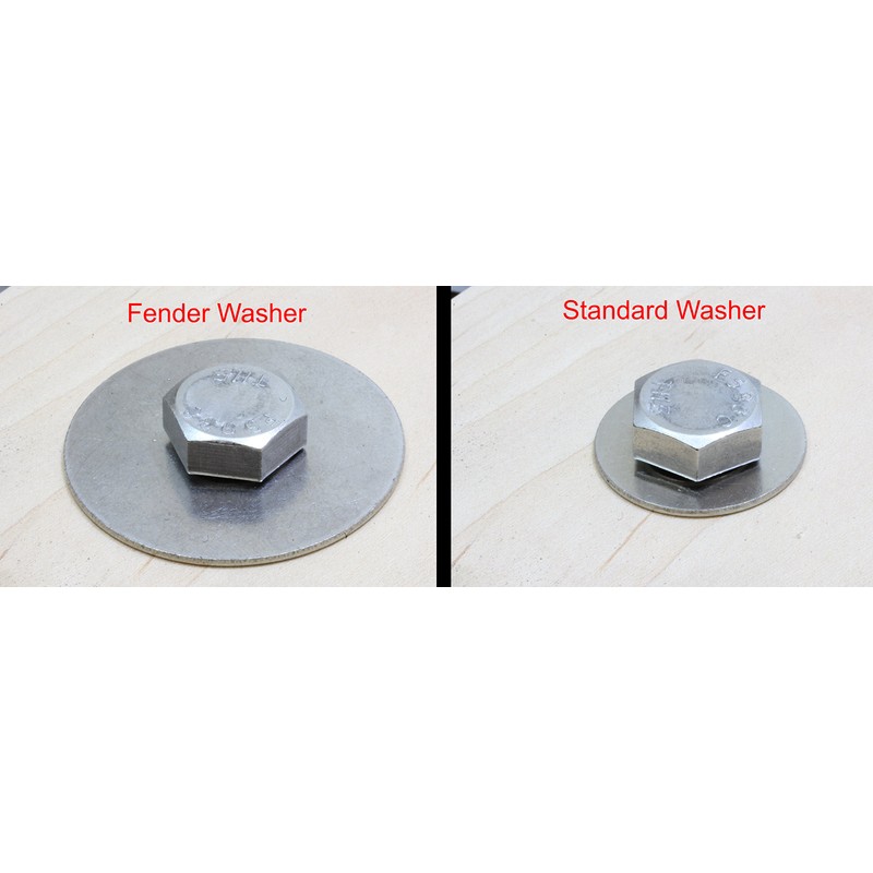 3/8" x 1-1/2" OD Stainless Fender Washer, (100 Pack) -
